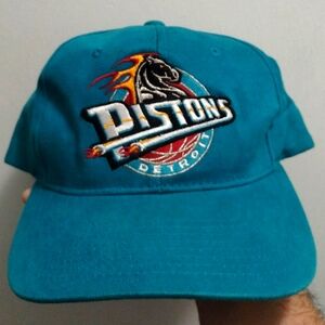 Vintage Starter Teal Detroit Pistons Cap
